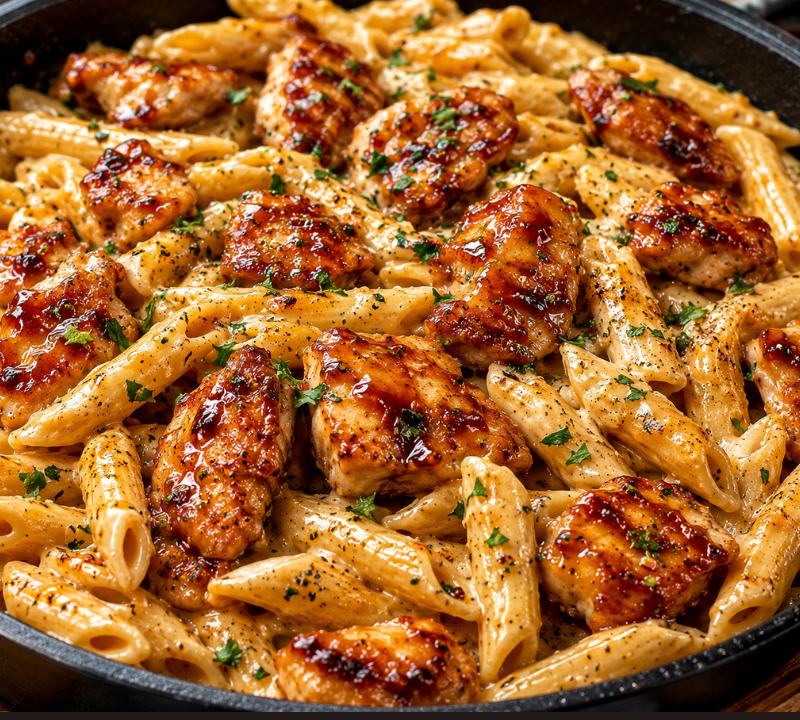 Sticky Smoky Ranch Honey Chicken Pasta