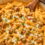 Buffalo Pepper Jack Chicken Pasta Skillet