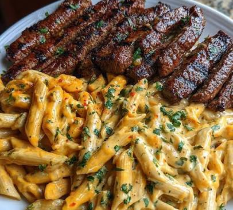 Creamy Cajun Parmesan Steak Penne