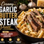 Smoky Garlic Butter Sausage & Parmesan Rice Skillet