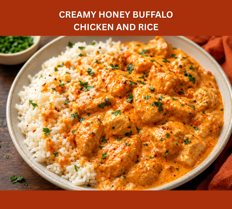 Creamy Honey Buffalo Chicken and Rice