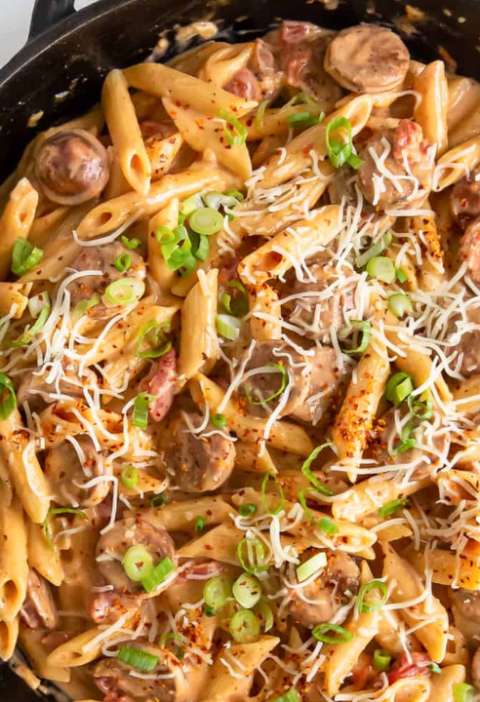 One-Pan Garlic Butter Cajun Sausage Penne