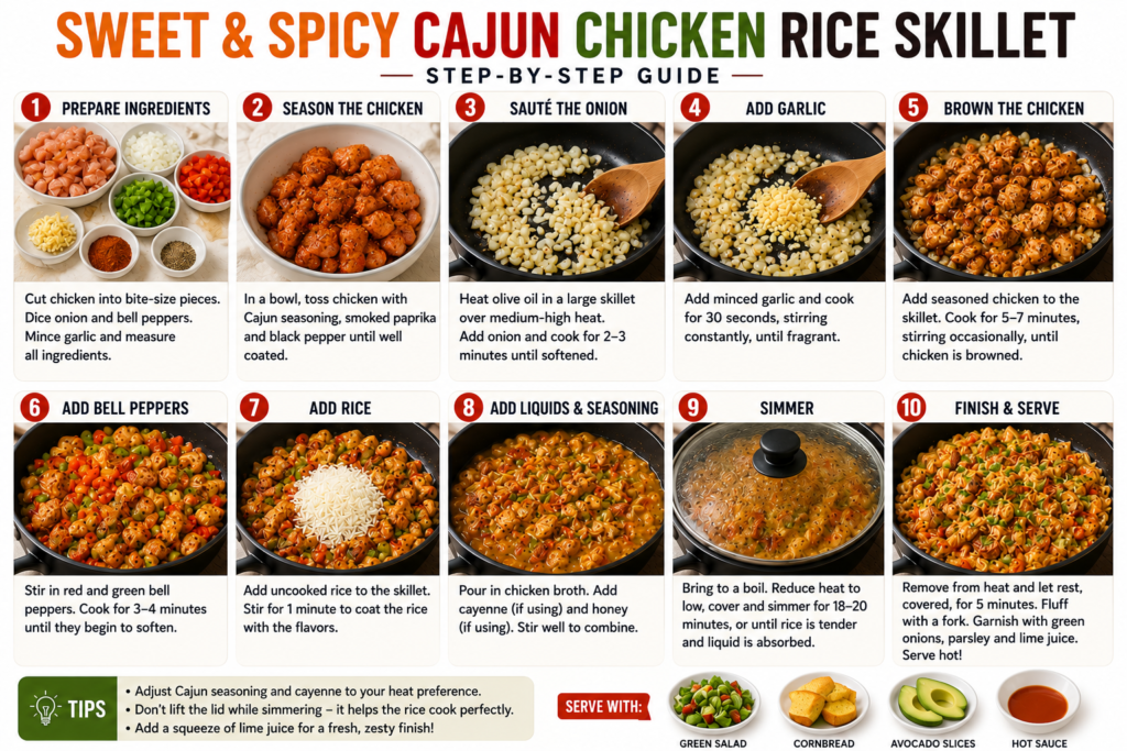 Sweet & Spicy Cajun Chicken Rice Skillet