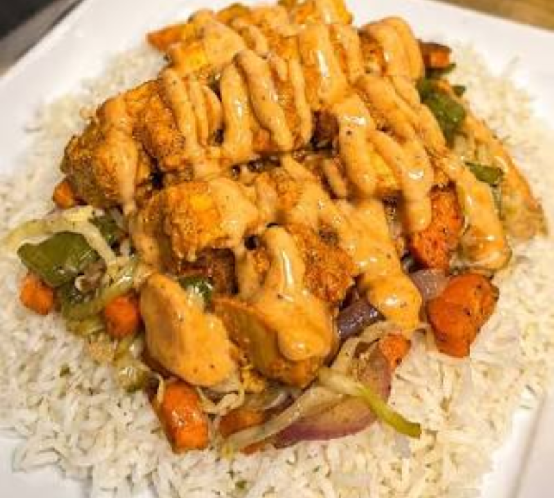 creamy honey bbq garlic butter chicken rice