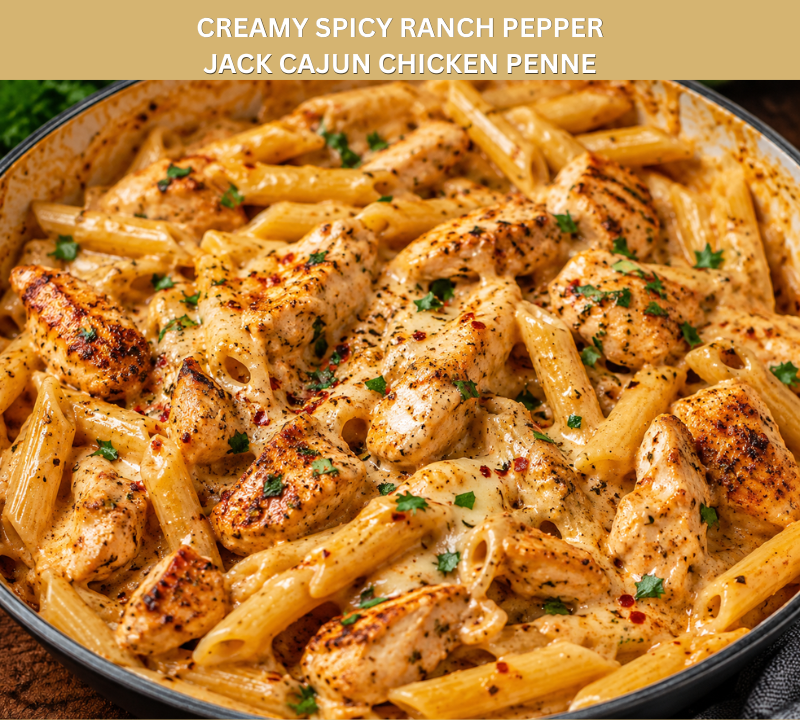 creamy spicy ranch pepper jack cajun chicken penne