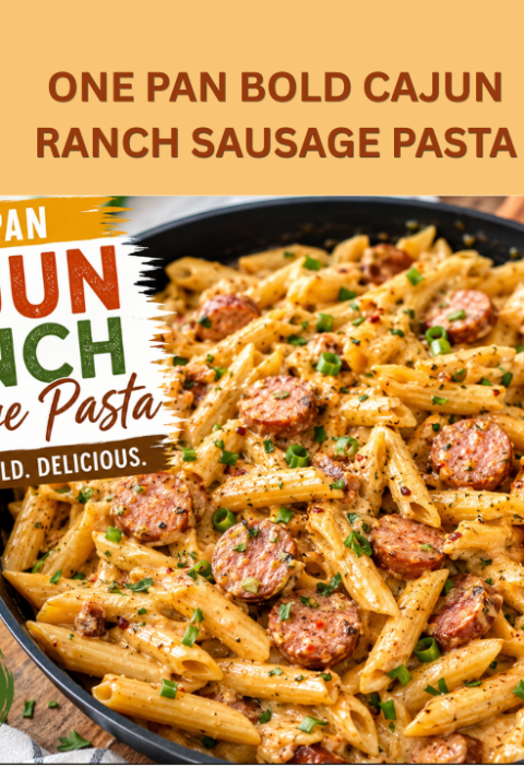one pan bold cajun ranch sausage pasta