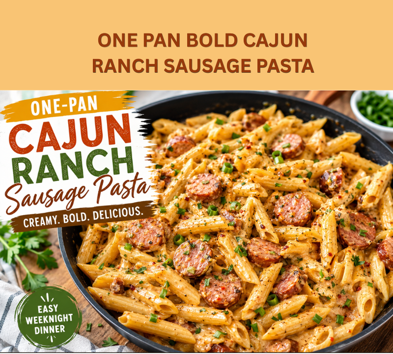 one pan bold cajun ranch sausage pasta