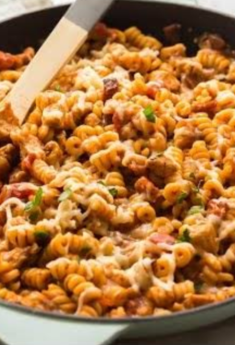 one pot sweet chili bbq chicken pasta