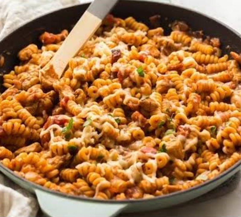 one pot sweet chili bbq chicken pasta