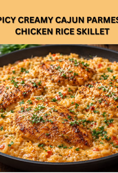 One-Pan Creamy Cajun Parmesan Chicken and Rice