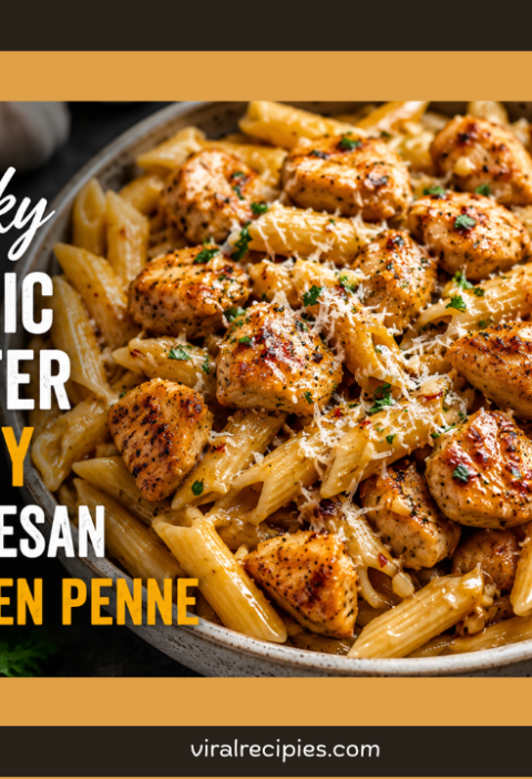 sticky garlic butter honey parmesan chicken penne