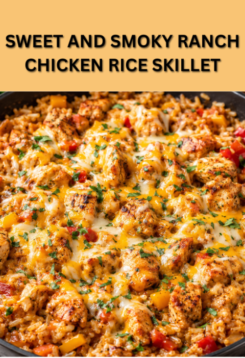 sweet and smoky ranch chicken rice skillet