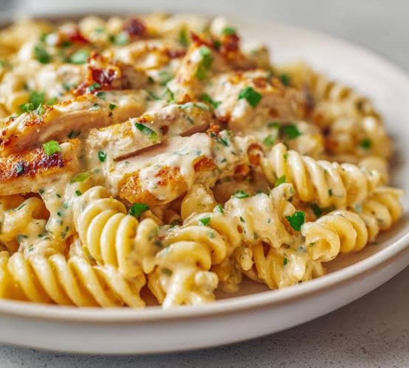 Creamy Cheddar Ranch Chicken Pasta Recipe