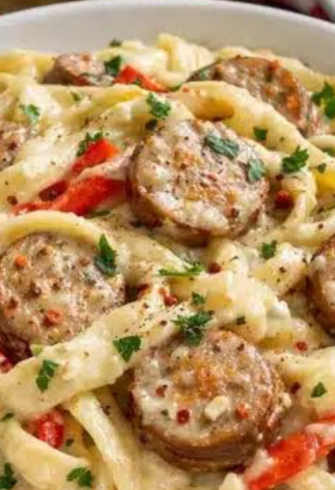 Creamy Pepper Jack Sausage Alfredo