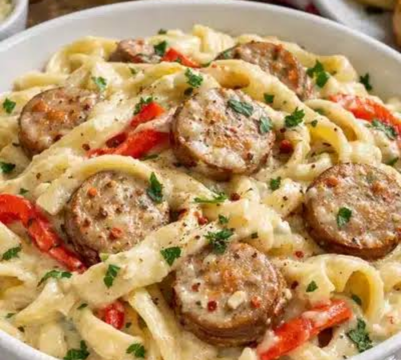 Creamy Pepper Jack Sausage Alfredo