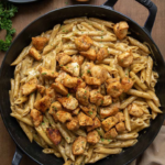 Creamy Buffalo Garlic Butter Chicken Penne