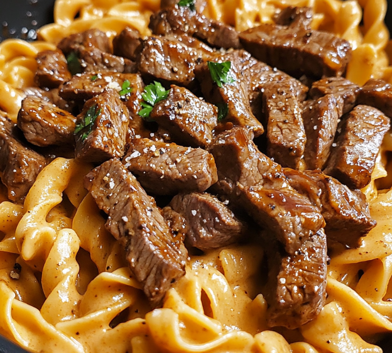 Smoky BBQ Ranch Steak Pasta Skillet