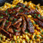 Smoky Garlic Butter Steak and Cheddar Rice – Easy Skillet Dinner