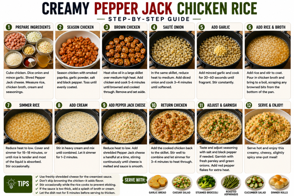 creamy pepper jack chicken rice