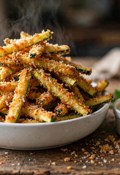 Air Fryer Crispy Parmesan Zucchini Fries